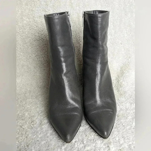 PERTINI Grey leather heel boots size 39= 8.5 US Made in Spain - Picture 6 of 14